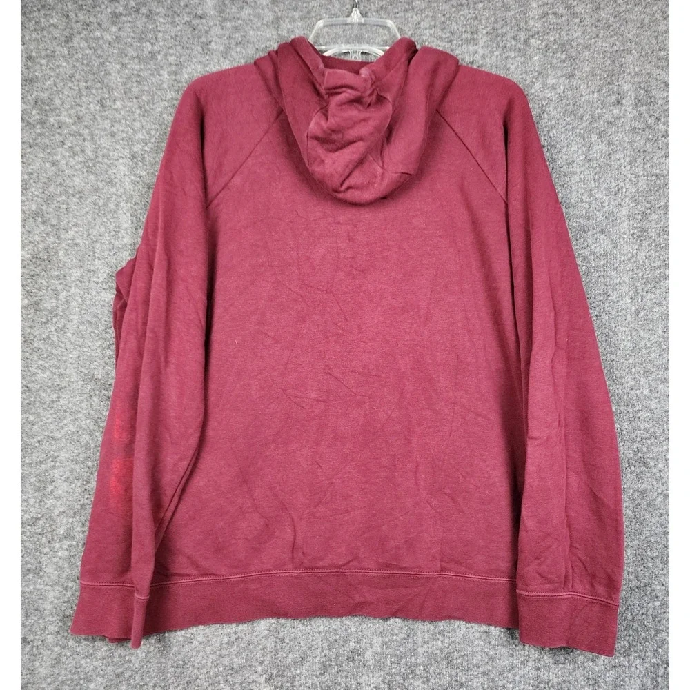 Nike‎ Hoodie Women XL Burgundy Sportswear Futura Logo Pullover Sweatshirt
